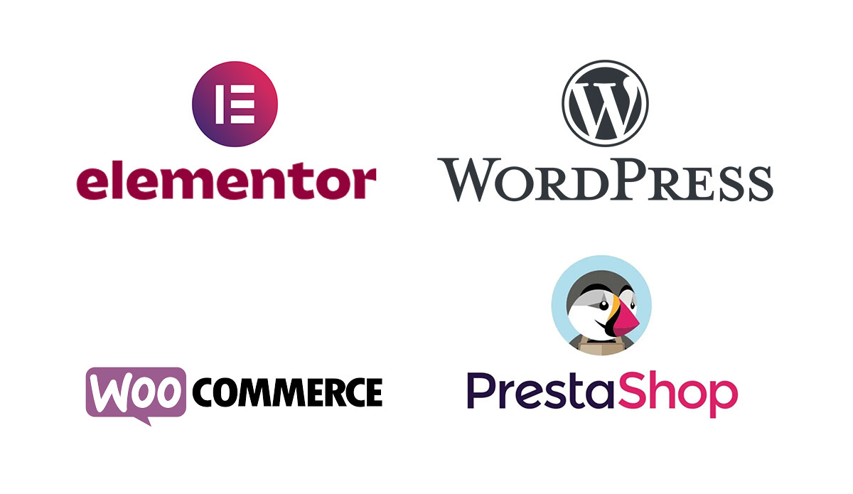 Logos Prestashop Woocommerce WordPress Elementor